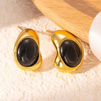 Gold tone stud