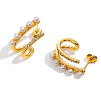 Pearl Arc Earrings